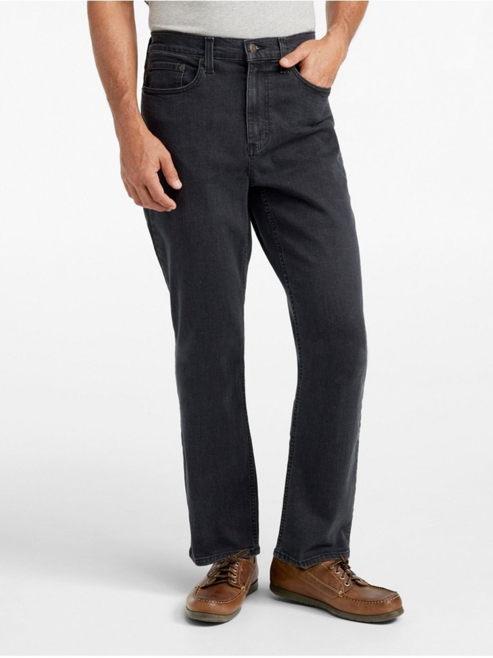 LL Bean Men’s Beanflex Jeans Classic Fit Straight Leg Black Wash Size 38x34